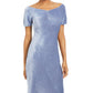 Vestido justo com babados e veludo cotelê Ultra Flirt Juniors, azul, tamanho extra pequeno