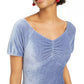 Vestido justo com babados e veludo cotelê Ultra Flirt Juniors, azul, tamanho extra pequeno