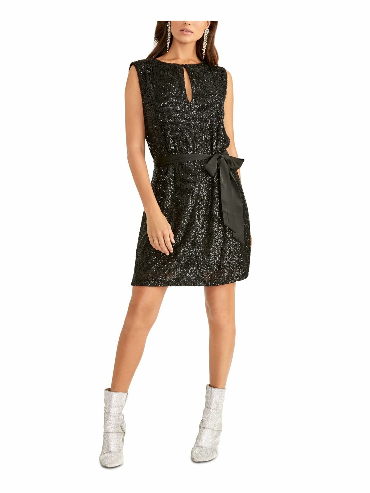 Vestido de lantejoulas feminino Rachel Rachel Roy, preto, tamanho extra grande