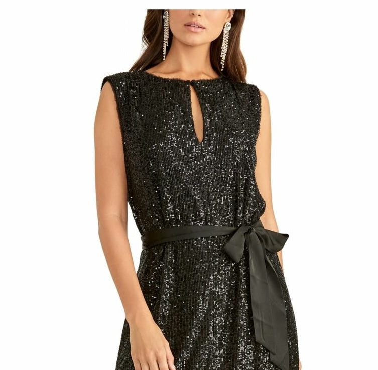 Vestido de lantejoulas feminino Rachel Rachel Roy, preto, tamanho extra grande