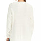 Suéter feminino de malha com decote em V Rachel Roy, branco, tamanho extragrande