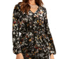 Rachel Roy Alma Peplum Top Feminino Preto Tamanho Médio