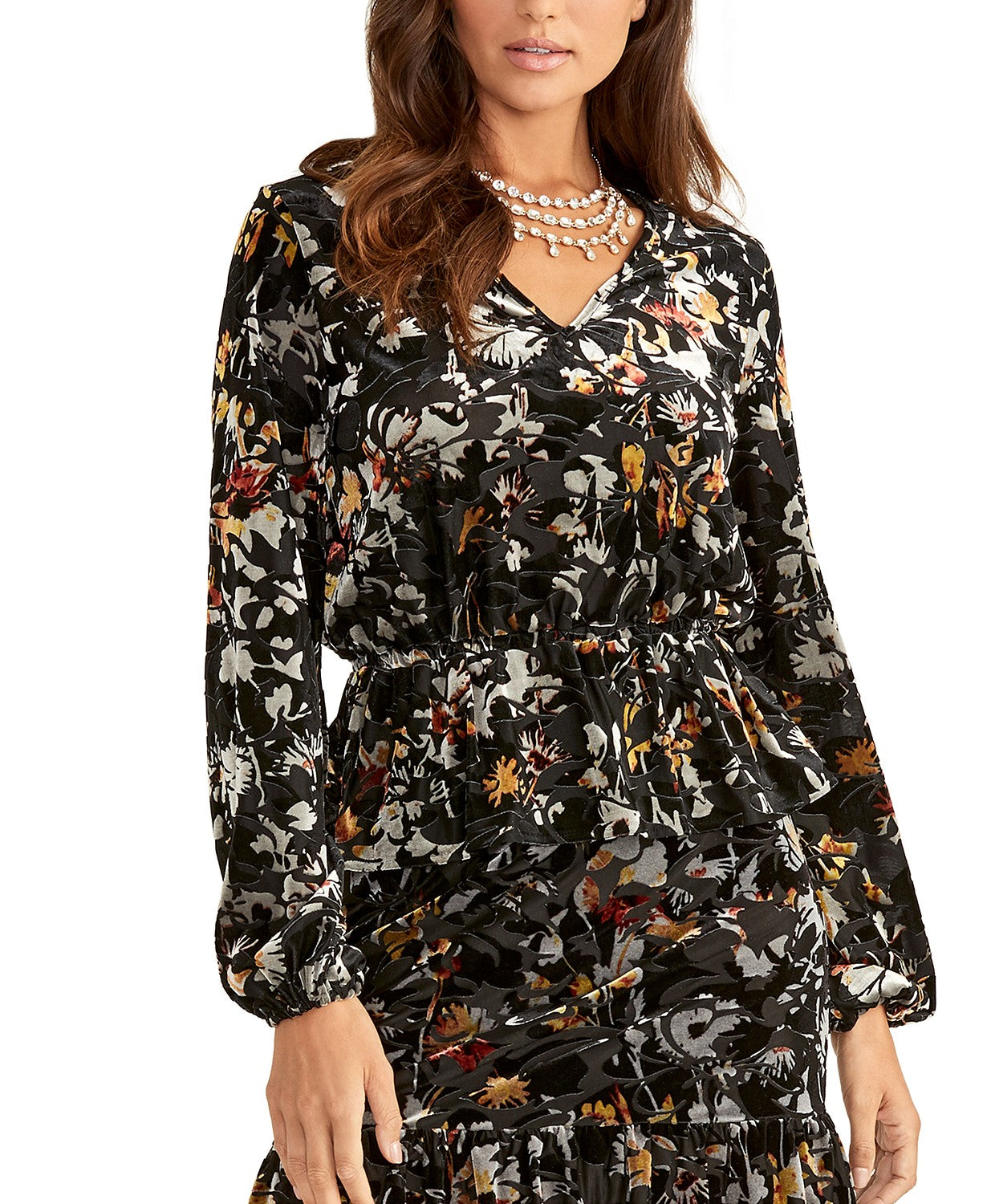 Rachel Roy Alma Peplum Top Feminino Preto Tamanho Médio