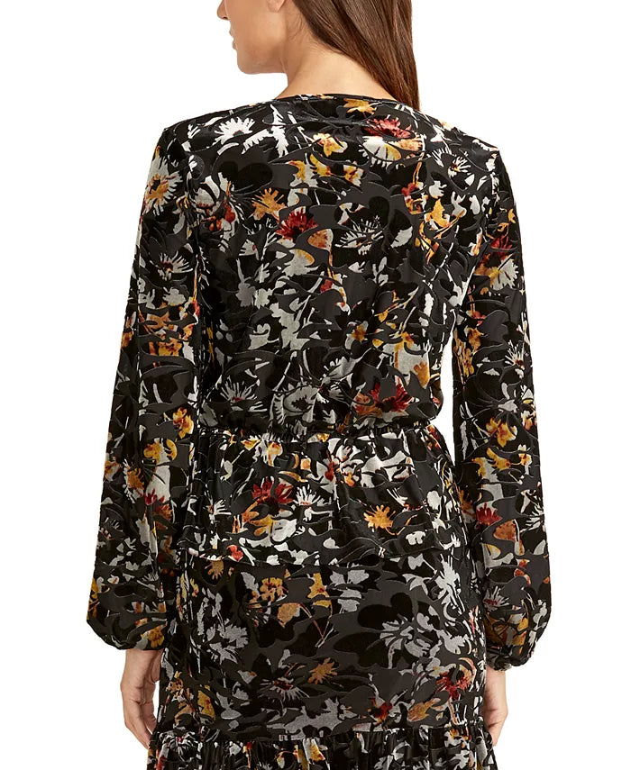 Rachel Roy Alma Peplum Top Feminino Preto Tamanho Médio