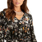 Rachel Roy Alma Peplum Top Feminino Preto Tamanho Médio