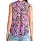 Blusa feminina semitransparente estampada, tamanho pequeno, roxa, Rachel Rachel Roy