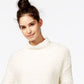 Blusa feminina de gola alta de algodão Rachel Rachel Roy, marrom, tamanho médio