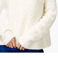 Blusa feminina de gola alta de algodão Rachel Rachel Roy, marrom, tamanho médio
