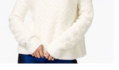 Blusa feminina de gola alta de algodão Rachel Rachel Roy, marrom, tamanho médio