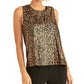 Blusa de lantejoulas Aline feminina Rachel Roy amarelo escuro tamanho X-G