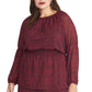 Vestido Blusa Feminino Plus Size Lola Manga Longa Estampado Floral Preto Tamanho 1X
