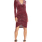 Vestido feminino Rachel Roy com estampa de leopardo, rosa escuro, tamanho extragrande