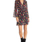 Vestido feminino com estampa floral e amarração na cintura, tamanho extra grande, Rachel Rachel Roy