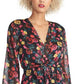Vestido feminino com estampa floral e amarração na cintura, tamanho extra grande, Rachel Rachel Roy