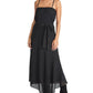 Vestido assimétrico com cinto Isla Rachel Roy feminino, preto, tamanho extra pequeno