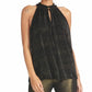 Top Halter Metálico Feminino Rachel Roy Preto Tamanho X-G