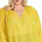 Blusa Lulu Plus Size Feminina Rachel Rachel Roy Amarelo Médio Tamanho 2X