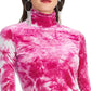 Rachel Roy Val Tie-Dyed Top de gola alta feminino roxo tamanho extra pequeno