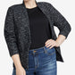 Jaqueta feminina plus size da Rachel Rachel Roy com abertura frontal, preta, tamanho 1X