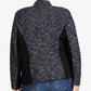 Jaqueta feminina plus size da Rachel Rachel Roy com abertura frontal, preta, tamanho 1X