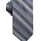 Gravata listrada fina Bragg masculina Ryan Seacrest Distinction azul tamanho regular