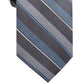 Gravata listrada fina Bragg masculina Ryan Seacrest Distinction azul tamanho regular