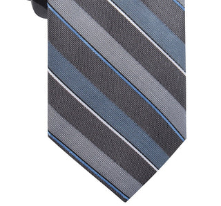 Gravata listrada fina Bragg masculina Ryan Seacrest Distinction azul tamanho regular