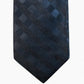 Gravata de seda fina xadrez San Leo masculina Ryan Seacrest Distinction, tamanho azul-marinho, tamanho regular