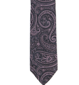 Gravata de seda fina masculina Distinction Gardenia Paisley, tamanho regular, rosa, Ryan Seacrest