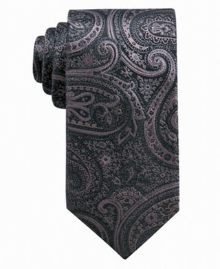 Gravata masculina com estampa paisley e gardênia Ryan Seacrest Distinction, rosa, tamanho único