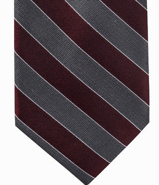 Gravata de seda listrada Andros Distinction masculina Ryan Seacrest, rosa, tamanho regular
