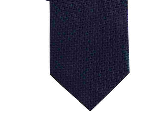 Gravata de seda fina Ryan Seacrest Distinction Kent Unsolid Solid Masculina, tamanho azul marinho, tamanho regular