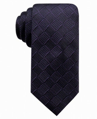 Gravata de seda Franco Geo masculina Ryan Seacrest Distinction, roxa, tamanho regular
