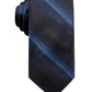 Gravata de seda listrada com listras ombré masculinas Ryan Seacrest Distinction Leigh Slim, tamanho azul-marinho, tamanho regular