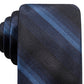 Gravata de seda listrada com listras ombré masculinas Ryan Seacrest Distinction Leigh Slim, tamanho azul-marinho, tamanho regular