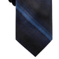 Gravata de seda listrada com listras ombré masculinas Ryan Seacrest Distinction Leigh Slim, tamanho azul-marinho, tamanho regular