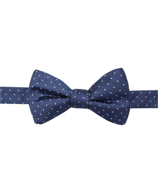 Gravata borboleta masculina Ryan Seacrest Distinction Fairfax Pindot pré-amarrada, azul, tamanho regular