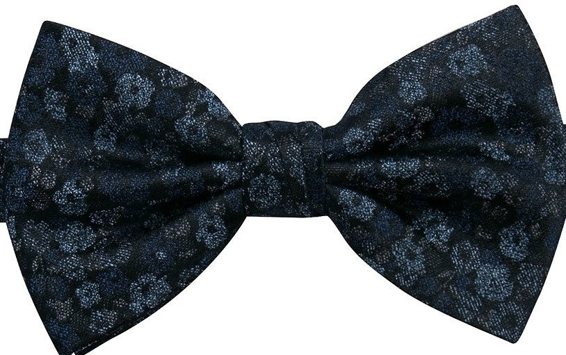 Gravata borboleta floral Broxburn masculina Ryan Seacrest Distinction azul tamanho regular