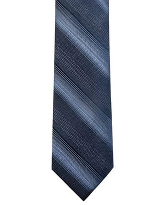 Gravata Slim Listrada Lombardia Masculina Ryan Seacrest Distinction Azul Tamanho Regular