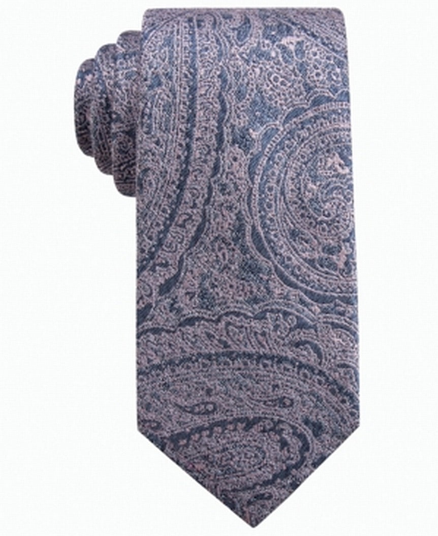 Gravata fina masculina Atwood Paisley Ryan Seacrest Distinction rosa tamanho regular