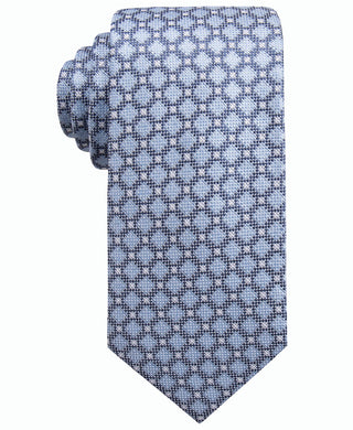Gravata fina masculina Ryan Seacrest Distinction Bona Neat azul tamanho regular