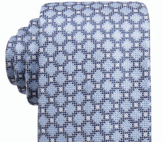 Gravata fina masculina Ryan Seacrest Distinction Bona Neat azul tamanho regular