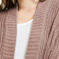 Cardigan de malha mista em chenille Ultra Flirt Juniors, rosa, tamanho pequeno