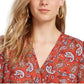 Blusa franzida Ultra Flirt Juniors tamanho arco-íris extra grande