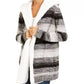 Cardigan Crave Fame Junior Sherpa Trim Cinza Tamanho P
