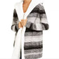 Cardigan Crave Fame Junior Sherpa Trim Cinza Tamanho P