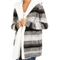 Cardigan Crave Fame Juniors com acabamento Sherpa, cinza, tamanho X-S
