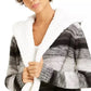 Cardigan Crave Fame Juniors com acabamento Sherpa, cinza, tamanho X-S