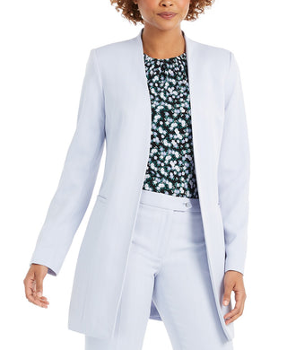 Jaqueta Calvin Klein Feminina Aberta na Frente Azul Tamanho 16