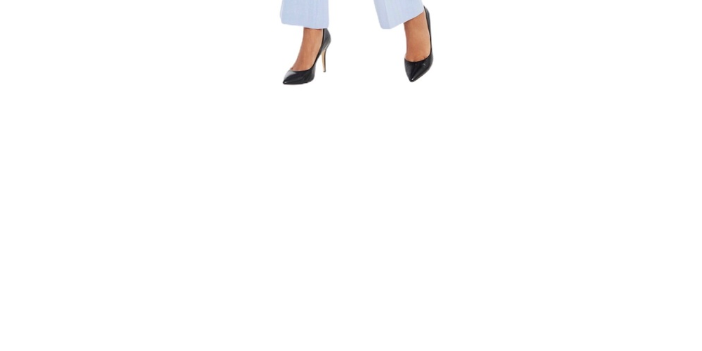 Calça Calvin Klein Modern-Fit Feminina Azul Tamanho 2